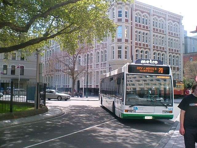 CBS Optare 143 turns into Cathedral Sq